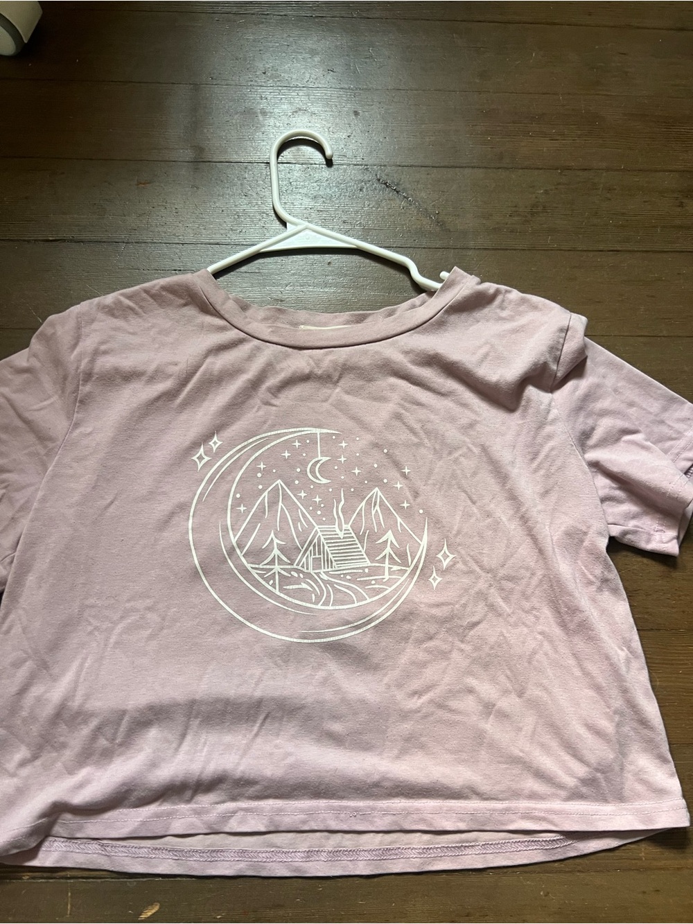 ROMWE Dusty Pink Crewneck Tee with Branded Neck Tag